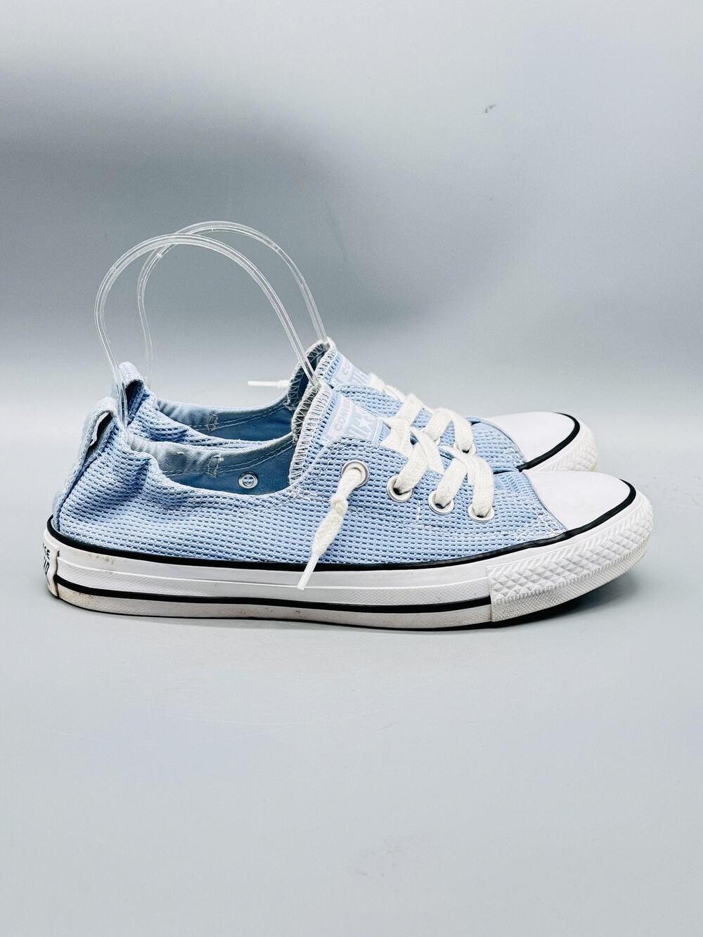Converse Shoes Women 7 Blue Knit Chuck Taylor All Star Shoreline Low Top Sneaker
